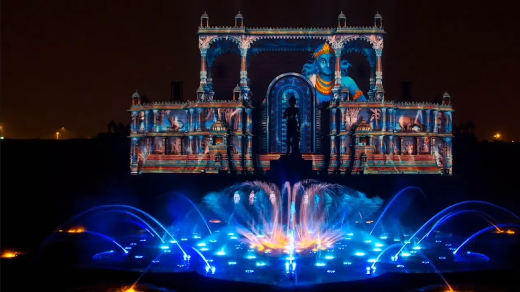 Akshardham Temple delhi water and light show