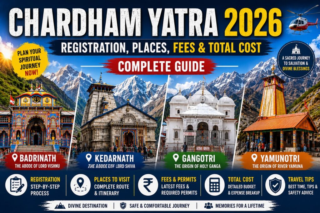 Chardham Yatra 2026 Registration, Places, Fees And Total Cost Full Guide