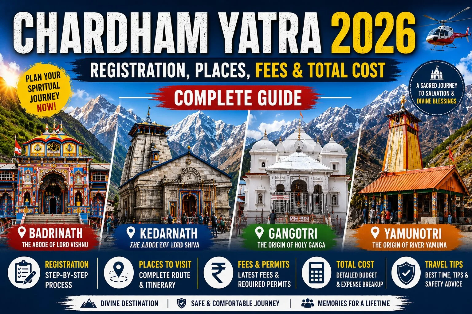Chardham Yatra 2026 Registration, Places, Fees And Total Cost Full Guide